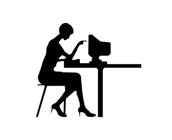 Stock image Women typing at a computer