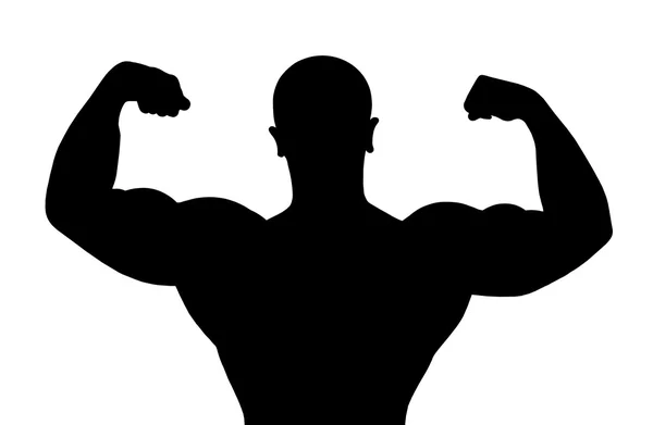 stock image Silhouette of bodybuilder