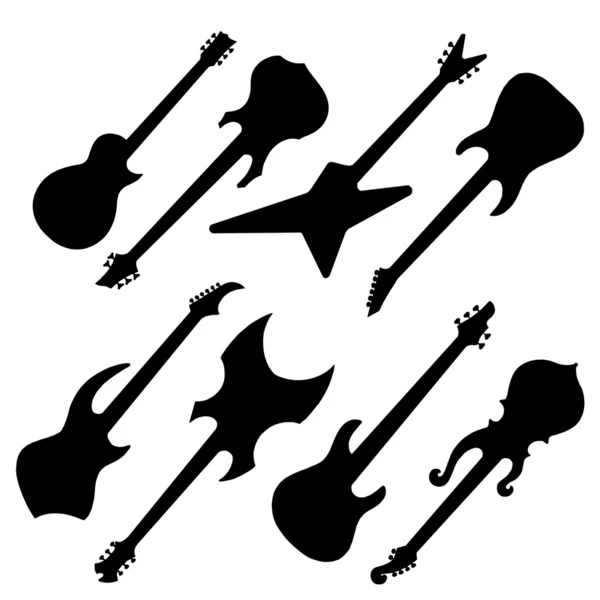 Silhuetas de guitarras — Fotografia de Stock
