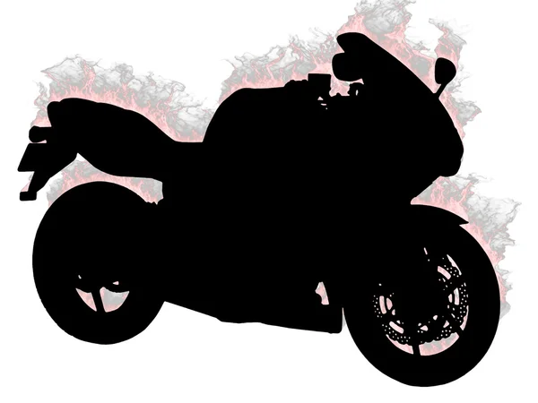 Silhouette Motorrad — Stockfoto