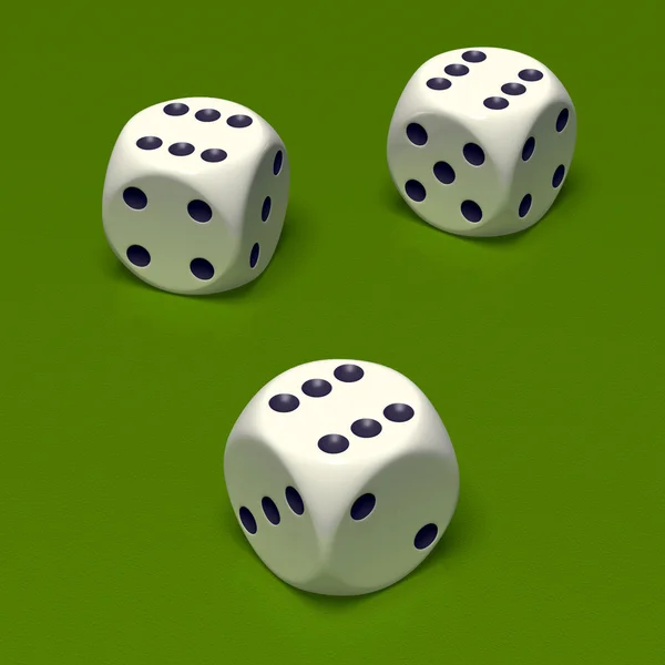 stock image Dice triple six