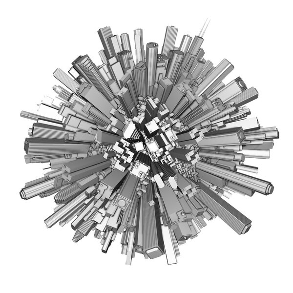 City Sphere Globe 3D