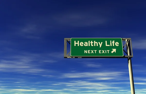 stock image Healthy Life Freeway Exit Sign