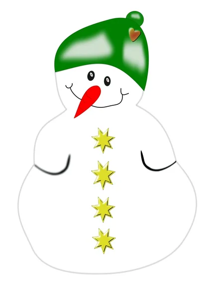 Friendly snowman — Stock Photo, Image