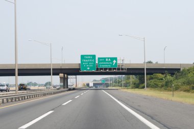 Exit 8A New Jersey Turnpike I-95 Road Sign Arrow clipart