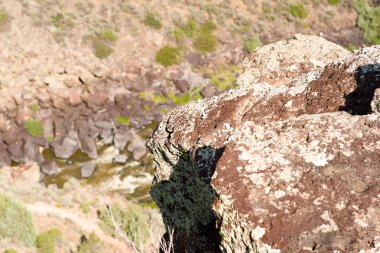 Rocks Above Rio Grande River Gorge New Mexico clipart