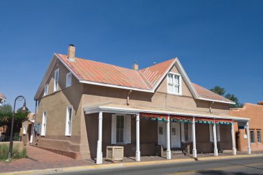 General Store In Santa Fe, New Mexico Blue Sky clipart