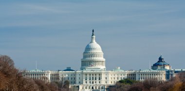 US Capitol Building Winter Washington DC USA clipart