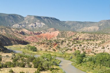 Rio Chama River in Desert North Central New Mexico clipart