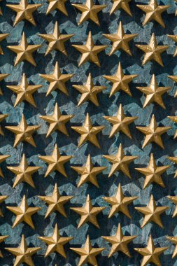 Gold Stars on Wall National World War II Memorial clipart