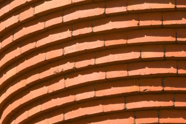 Full Frame Curved Bricks in Row Building Abstract clipart