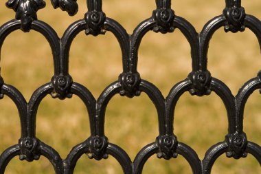 Close up of Ornate Iron Fence clipart
