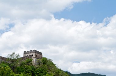 mutianyu Çin Seddi, mavi gökyüzü, çevre beijing, Çin