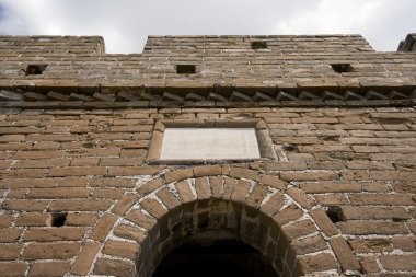 Brown Brick Guard House, Mutianyu Great Wall China clipart