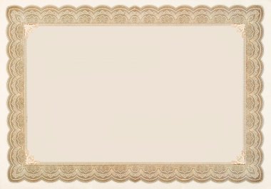 Old Vintage Stock Certificate Empty Boarder clipart