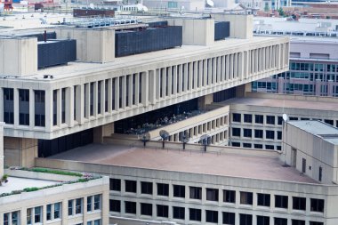 J Edgar Hoover FBI Building Above Washington DC clipart