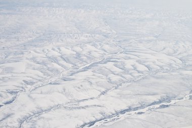 kar kaplı Verhoyansk dağlar olenyok Nehri