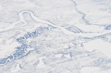 Aerial Siberia River Sakha Republic Verkhoyansk Mountains Frozen clipart
