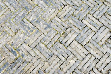 Full Frame Zigzag Brick Pattern, Sidewalk in Old Shanghai China clipart