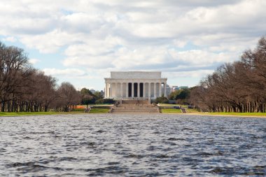 Winter Lincoln Memorial Reflecting Pool Washington DC clipart