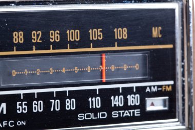 Tuning Display Part of Vintage Radio clipart