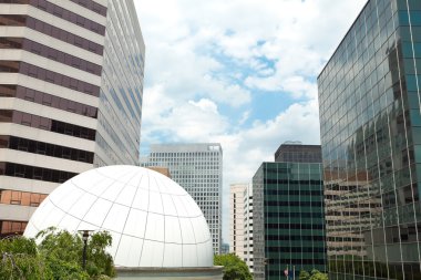 XXXL Downtown Rosslyn, Virginia Office Buildings Blue Sky Dome clipart