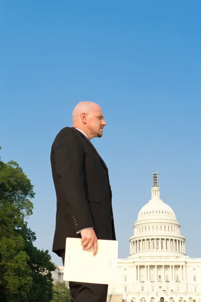 White Man Suit Secret Folder Капитолий США Вашингтон — стоковое фото