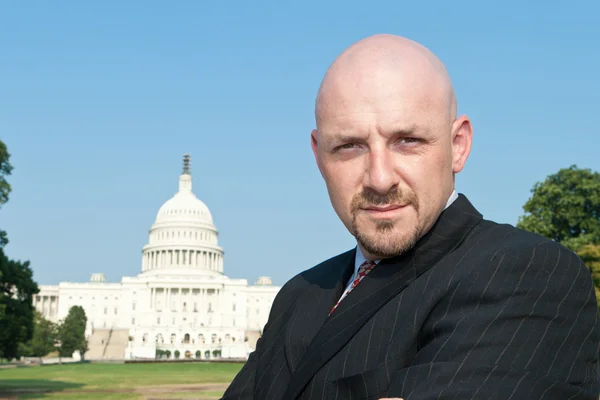 Homme d'affaires Lobbyiste US Capitol Building DC — Photo