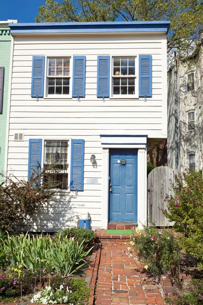 Estilo colonial Washington DC Row House Casa — Fotografia de Stock
