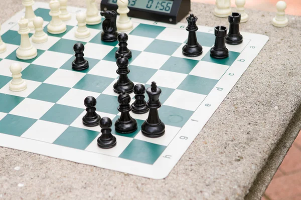 Satranç oyun tahtası Zamanlayıcı Park — Stok fotoğraf