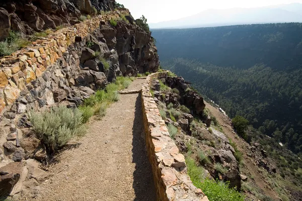 Hiking Path Rio Grande River Gorge Near Taos NM — Stock Photo, Image
