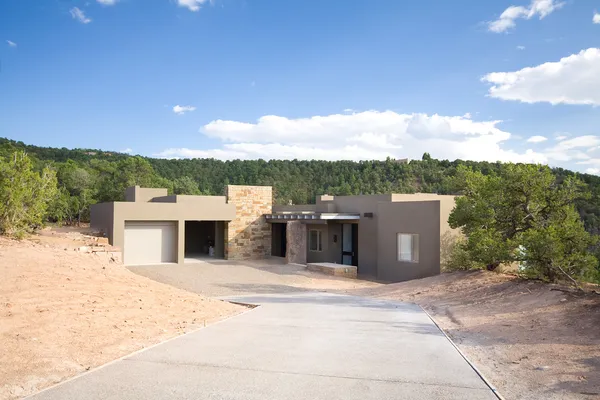 Adobe Single Family Home Banlieue de Santa Fe NM — Photo
