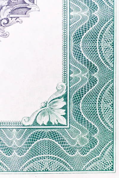 Pattern Leaf Border Old USA Stock Certificate — Stockfoto