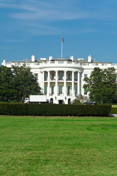 White House South Lawn Blue Sky Washington DC — Stock Photo, Image