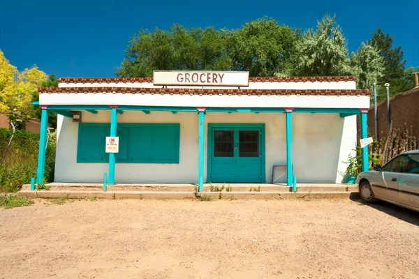 Élelmiszerbolt türkiz santa fe Új Mexikó Dél-nyugati stílusú — Stock Fotó