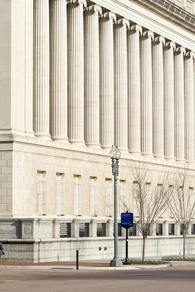 Facciata del Palazzo del Tesoro Washington DC Colonne — Foto Stock