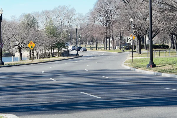 stock image S Curve Road Early Spring Washington Tidal Basin