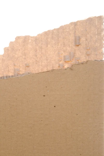 Torn Corrugated Cardboard Row Isolated Background — Stock Photo, Image