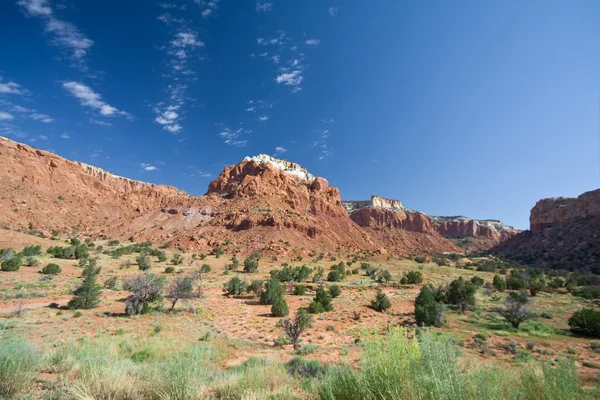Red Sandstone Mesa Canyon Paesaggio Ranch fantasma Abiquiu Nuovo Messico — Foto Stock