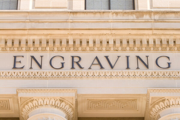 Word Engraving Government Building Washington DC