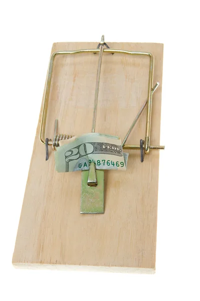 Grungy caixa de papelão velho para a partir de medido isolado — Fotografia de Stock