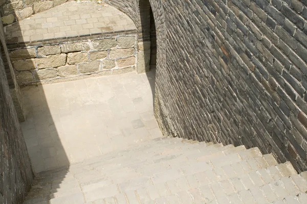 Steps Inside Mutianyu Great Wall, Beijing, China — Stock Photo, Image