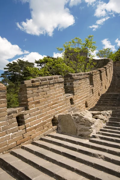 stock image Restored Steps Mutianyu Great Wall, Beijing, China