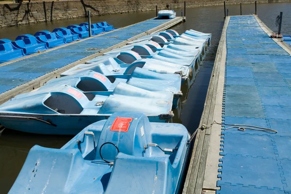 stock image Pedal Boats Tied Dock Tidal Basin Washington DC