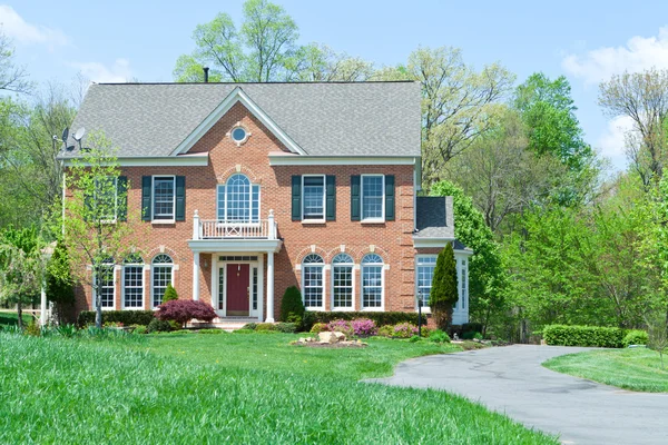 stock image Front Brick Single Family House Home Suburban MD