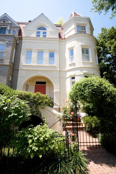 Richardsonian Romanesque Row House Home Washington — Stock Photo, Image