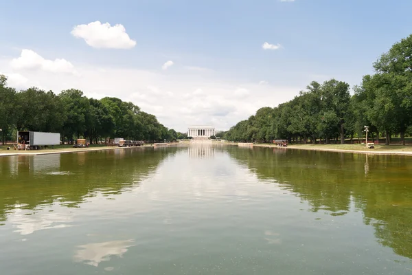 Piscina riflettente Lincoln Memorial Washington DC — Foto Stock