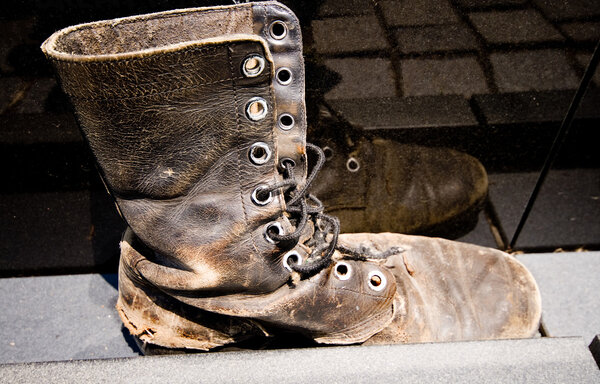 Army Boot Vietnam Veterans Memorial Washington DC