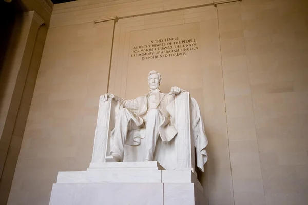 Lincoln památníku socha washington dc usa — Stock fotografie