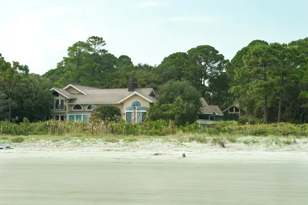 Plaży nowoczesny dom hilton head island south carolina — Zdjęcie stockowe